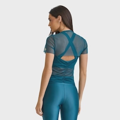 Blusa Caju Brasil Tela Drapeado Costas Feminina - Foto 4