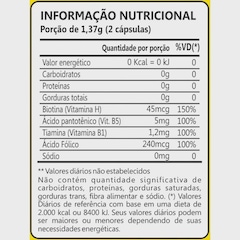 Biotina Maxinutri Cabelo Unhas E Vitaminas + Acido Fólico 60 Capsulas Sabor Sem sabor - Foto 2