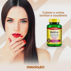 Biotina Maxinutri Cabelo Unhas E Vitaminas + Acido Fólico 60 Capsulas Sabor Sem sabor - Foto 4