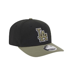 Boné Masculino New Era 970ss Olive Los Angeles Dodgers Aba Curva - Foto 3