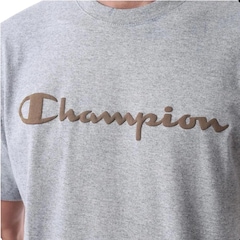 Camiseta Champion Script Puff Mescla Masculina - Foto 3