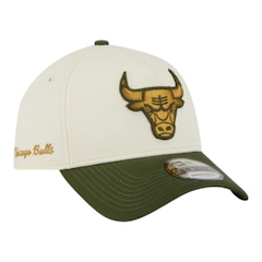 Boné Masculino New Era 940A-Frame Metallic Chicago Bulls Off White Aba Curva - Foto 2