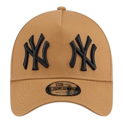 Boné Masculino New Era 940AF Double Logo New York Yankees Caqui Aba Curva - Foto 2
