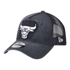 Boné Masculino New Era 940AF Trucker Wshd Chicago Bulls Aba Curva - Foto 1