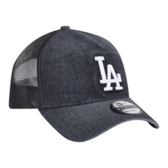 Boné Masculino New Era 940AF Trucker Wshd Los Angeles Dodgers Aba Curva - Foto 2