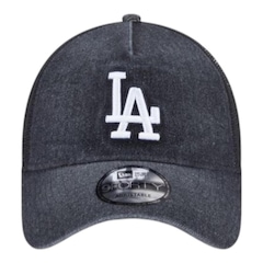 Boné Masculino New Era 940AF Trucker Wshd Los Angeles Dodgers Aba Curva - Foto 3