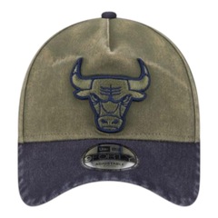 Boné Masculino New Era 940 New Olive Wshd Chicago Bulls Aba Curva - Foto 3