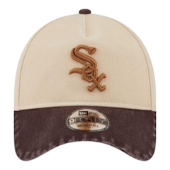 Boné Masculino New Era 940AF Washed Earthtones Chicago White Sox Aba Curva - Foto 3