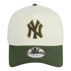 Boné Masculino New Era 940A-Frame Metallic New York Yankees Off White Aba Curva - Foto 3