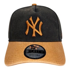 Boné Masculino New Era 940 A-Frame New York Yankees Washed Earthtones Aba Curva - Foto 2