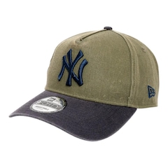 Boné Masculino New Era 940 A-Frame New York Yankees New Olive Aba Curva - Foto 3