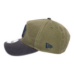 Boné Masculino New Era 940 A-Frame New York Yankees New Olive Aba Curva - Foto 4