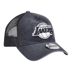 Boné Masculino New Era 940 A-Frame Los Angeles Lakers Trucker Aba Curva - Foto 2