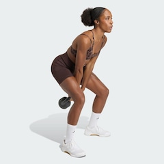 Top adidas esportivo de suporte leve Optime Leopard Strappy Feminino - Foto 4