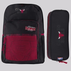 Kit Mochila e Estojo NBA Chicago Bulls Unissex - Foto 1