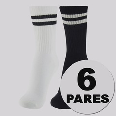 Kit de 6 Meias Cano Alto Lupo Sport Unissex - Foto 1