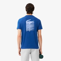 Camiseta Lacoste Ultra-Dry Estampada Esportiva Masculina - Foto 3