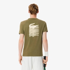 Camiseta Lacoste Ultra-Dry Estampada Esportiva Masculina - Foto 3