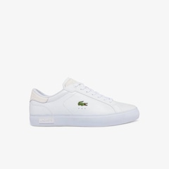 Tênis Powercourt de Couro Lacoste Masculino - Foto 1