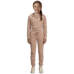 Conjunto Moletom Infantil Roupas Térmicas Inverno Plush Peluciado Capuz Veluna - Foto 1