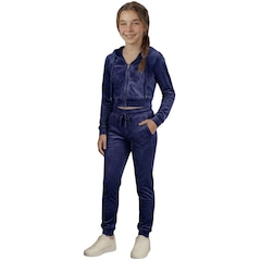 Conjunto Moletom Infantil Roupas Térmicas Inverno Plush Peluciado Capuz Veluna - Foto 2