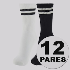 Kit 12 pares de Meia Cano Alto Lupo Sport Unissex - Foto 1