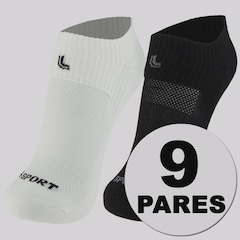 Kit 9 Pares de Meia Cano Baixo Lupo Dry Fit Running Feminino - Foto 1