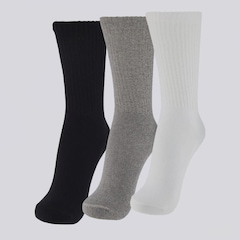 Kit 3 Pares de Meia Cano Longo Lupo Sport Walk Masculino - Foto 1
