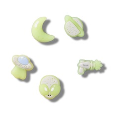 Kit Jibbitz™ Crocs Espaço Brilham no Escuro Pack com 5 Peças - Foto 1