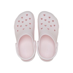 Sandália Crocs Classic Hearts Cut Out Clog - Unissex - Foto 4
