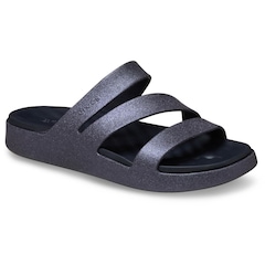 Sandália Crocs Getaway Glimmer Strappy - Unissex - Foto 2