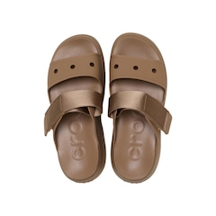 Sandália Crocs Soho Two Strap Sandal Sepia - Unissex - Foto 4