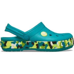 Sandália Crocs Crocband Glow Confetti Band Clog T Turbo - Infantil - Foto 1