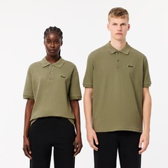Camiseta Polo Unissex Loose Fit L.12.12 Com Emblema Lacoste - Foto 1