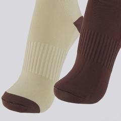 Kit Meia Cano Alto Fila 2 Pares Latte F-BOX Feminino - Foto 3