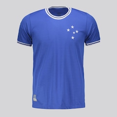 Camisa Cruzeiro Retrô Jacquard FutFanatics Masculina - Foto 1