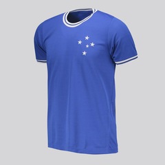 Camisa Cruzeiro Retrô Jacquard FutFanatics Masculina - Foto 2
