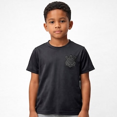 Camisa do Corinthians Dry Símbolo Bordado Coimbra - Infantil - Foto 2