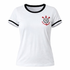 Camisa do Corinthians Baby Look Lumina Coimbra - Feminina - Foto 1