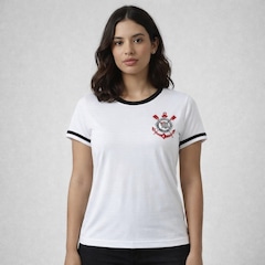 Camisa do Corinthians Baby Look Lumina Coimbra - Feminina - Foto 2