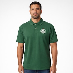 Camisa do Palmeiras Polo Piquet Bordado Alviverde Betel - Masculina - Foto 2