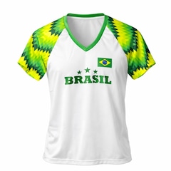 Camisa Brasil Essence Branca RetrôMania - Feminina - Foto 1