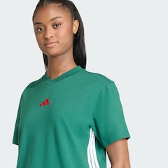 Vestido Camiseta adidas Essentials Três Listras em malha simples Feminino - Foto 6