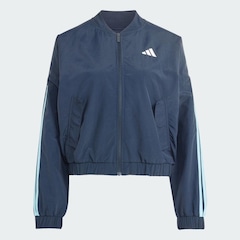 Jaqueta Corta-vento de Malha adidas Essentials Três Listras Feminina - Foto 2