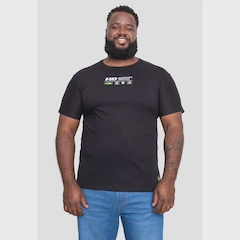 Camiseta HD Plus Size Estampada Globe Techno HD Masculina - Foto 1