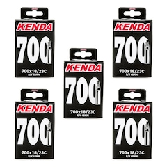 Kit de Câmara de ar com 5 Unidades 700x18/23 Kenda bico fino 48 mm - Foto 1