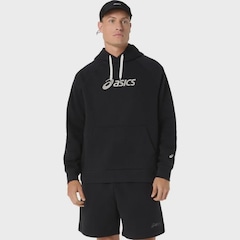 Blusão ASICS Logo Fleece Pullover Hoodie Masculina - Foto 1