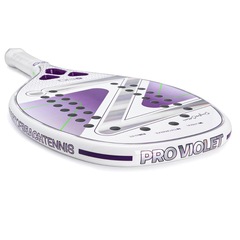 Raquete de Beach Tennis Zeiq Pro Violet Collani White 3k - Foto 6