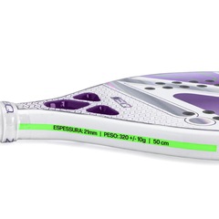 Raquete de Beach Tennis Zeiq Pro Violet Collani White 3k - Foto 7