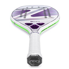 Raquete de Beach Tennis Zeiq Pro Violet Collani White 3k - Foto 8